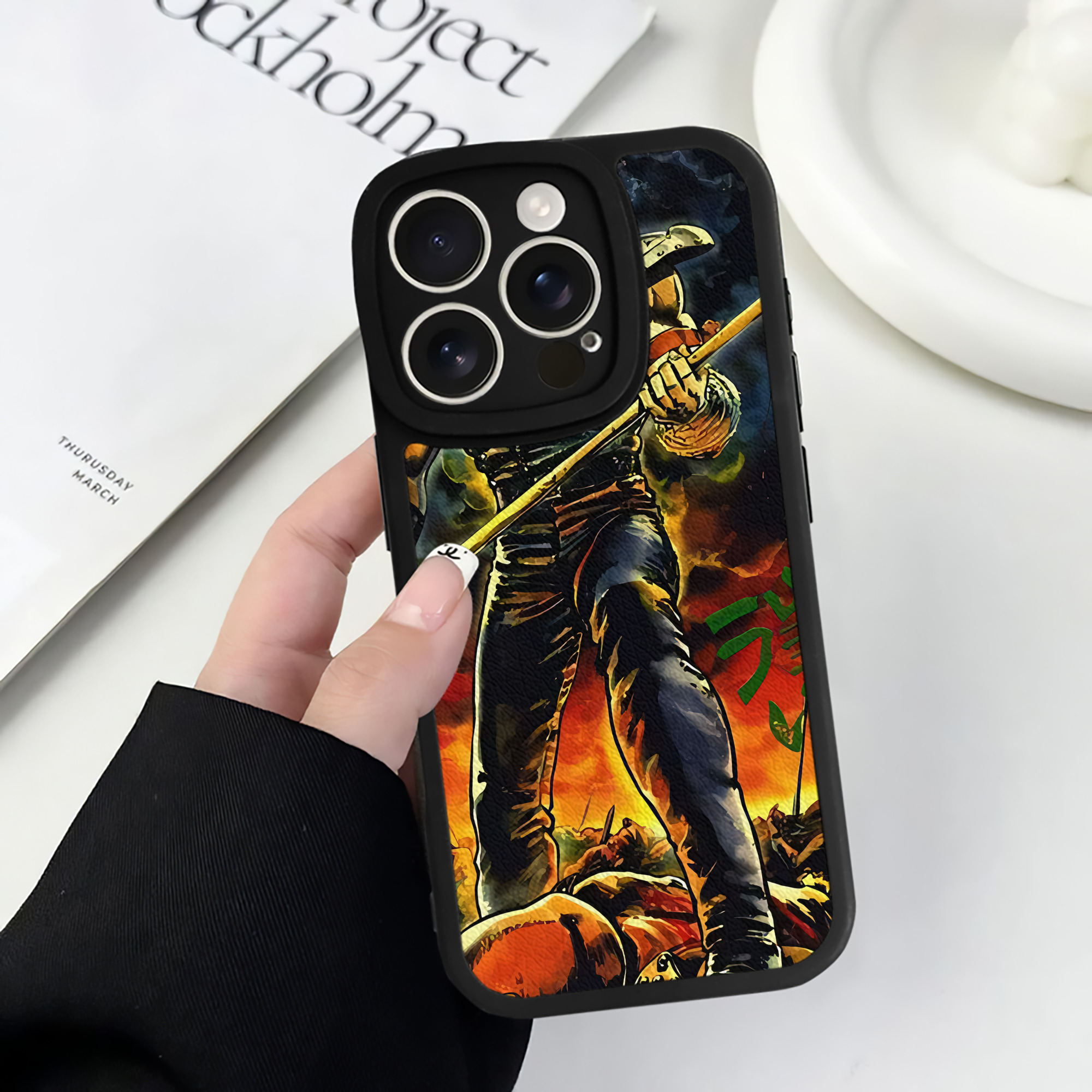 （画像用） 北斗の拳 Fist of the North Star 【iPhone 16シリーズ対応】シリコンスマホケース（レザー調） 材質：シリコン